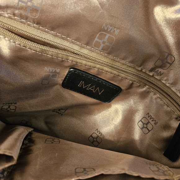 IMAN plaid argyle Satchel - Picture 4 of 5